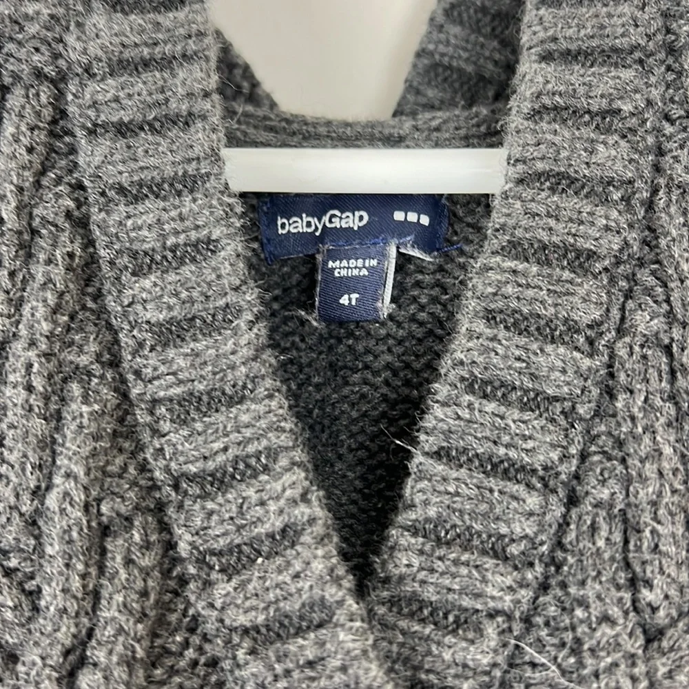 BABY GAP Sweater Dress hoodie shortsleeve in charcoal 4T